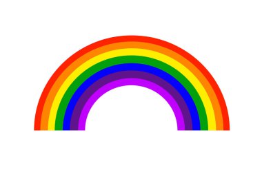 Gökkuşağı yayı, renkli illüstrasyon