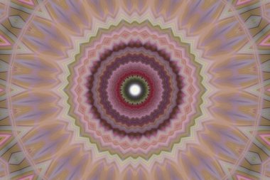 Dijital sanat, 3D illüstrasyon, kaleydoskop soyut geometrik desen