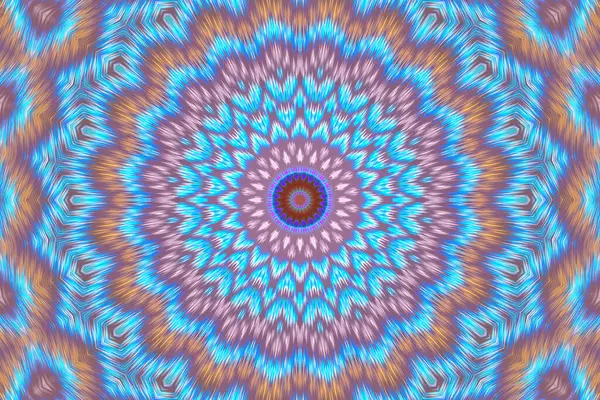 Dijital sanat, 3D illüstrasyon, mandala kaleydoskop soyut arkaplan