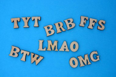 TYT, Take Your Time, BRB, Be Back, LMAO, FFS, BTW ve OMG gibi internet argosu