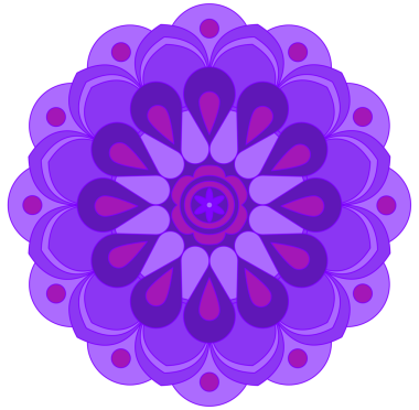 mandala çiçek ikonu resimlemesi