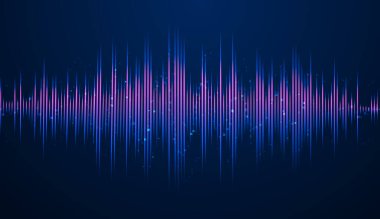Soyut Dijital EQ Müzik Dengeleyici. Ses dalgası tasarım elementi. Ses Dalgası Vektörü İllüstrasyonu konuşuyor. Ses Görselleştirme