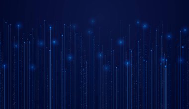 Vektör ikili kodu koyu mavi arkaplan. Kodlama ya da Hacker konsepti. Büyük veriler ve programlama hackleme, derin deşifre ve şifreleme, bilgisayar akış numaraları 10. 0.