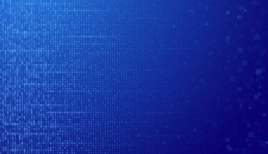 Program kodu. İkili Yazılım Programlama Kodu Arkaplanı. Dijital Veri Teknolojisi Kavramı. Rastgele İkili Veri Matriksi Geniş Vektör İllüstrasyonu