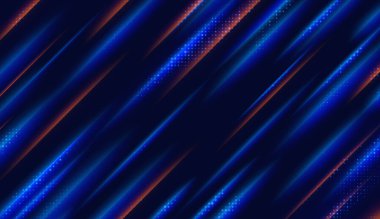 Geometrik örtüşen arka plan ve hareket halindeki yüksek hız çizgileri. Dinamik elementlerle soyut teknoloji tasarımı. Metin için boş boşluk içerir. Modern görsel kavramlar için ideal