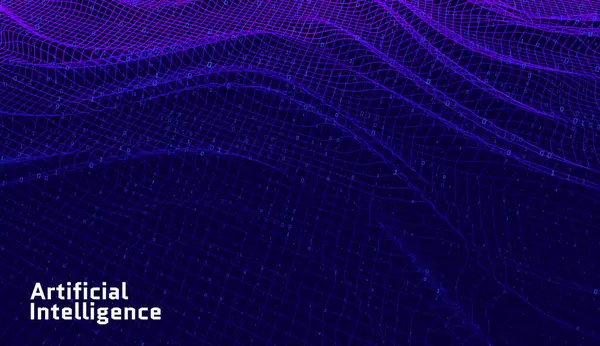 HUD manzara dijital ızgara ufku 3D kablo kablo kripto parçacık soyut topoğrafya perspektifi haritası fütüristik ses dalgaları dağ arazi vektörü ilülasyonu.