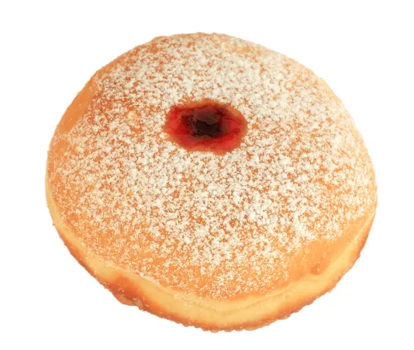  Hanuka çöreği, izole edilmiş. Geleneksel donut yahudi bayramında yenir, beyaz üzerine izole edilmiş.