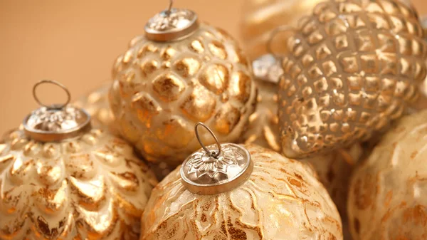 Papel Pintado Vacaciones Bolas Oro Texture Golden Navidad Balls Christmas —  Fotos de Stock