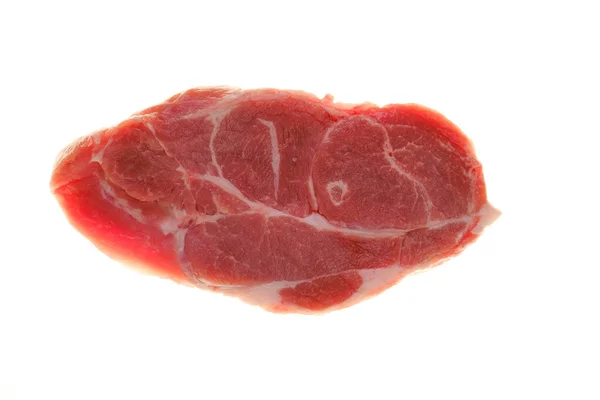 Pezzi Carne Tritata Primo Piano Sfondo Bianco Prodotti Base Carne — Foto Stock