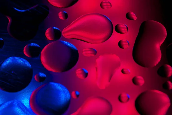 Luz Néon Textura Fluida Tons Rosa Azul Gotas Papel Parede — Fotografia de Stock