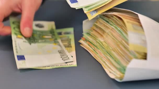 재활용 Envelope Money Hands Recalculate Banknotes 고품질 — 비디오