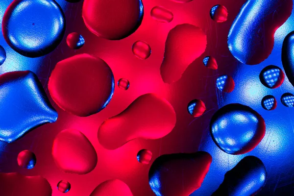 Неоновый Телефон Wallpaper Drops Обои Синий Розовый Colors Bubbles Неоновой — стоковое фото