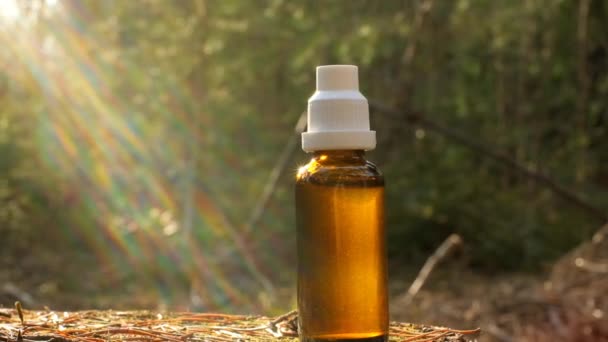 Tintura Herbaria Tratamiento Con Hierbas Naturales Remedies Tincture Una Botella — Vídeos de Stock