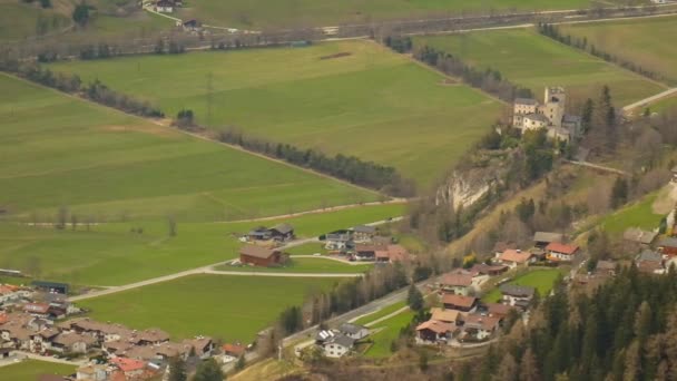 Zamek Miejscowości Matrei Tyrol Austria White Stone Castle Górach Alpejskich — Wideo stockowe