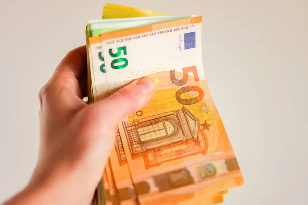 재활용 배경에 말이죠 Eurobanknotes Expenses Income European Countries Pack Money — 스톡 사진