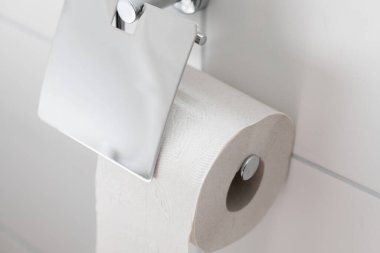 Tuvalet hijyeni. Tuvalet kağıdı rulo, banyo temizliği, hijyen ve temizlik..