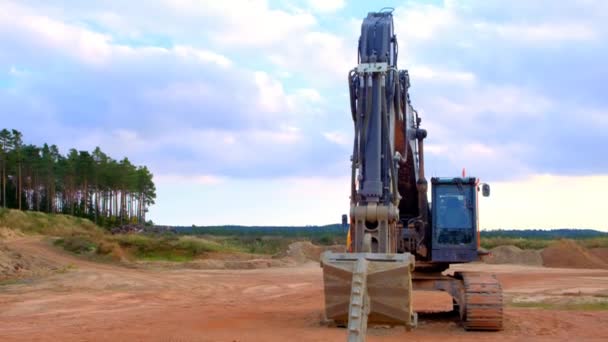 Kum Üretimi Kum Kaprisinde Kazıcı Kum Çıkarma Ekipmanı Kum Madenciliği — Stok video