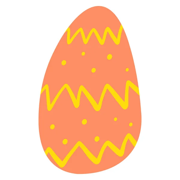 Рука Намальована Векторна Ілюстрація Барвистого Великоднього Яйця — стоковий вектор