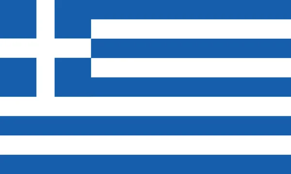 Греческий Флаг Векторная Иллюстрация Греческого Национального Символа Сине Белых Полос — стоковый вектор
