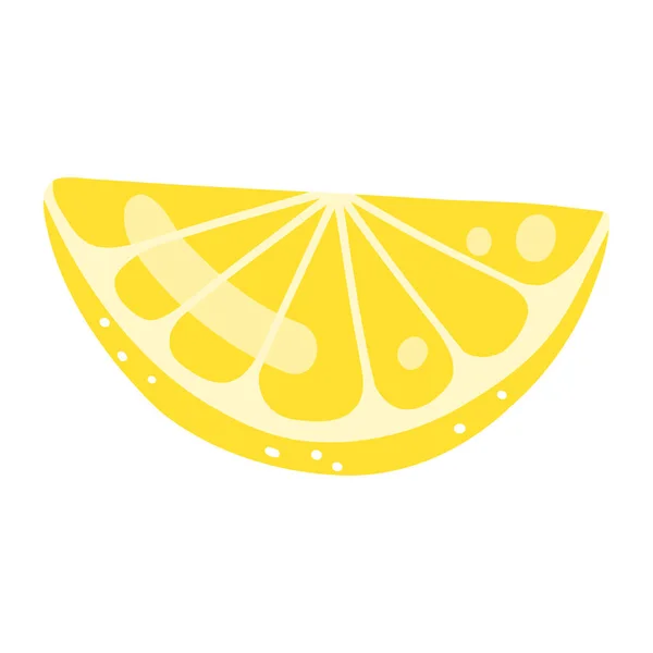 Yapımı Limon Dilimi Lezzetli Turunçgillerin Vektör Çizimi Sağlıklı Yiyecekler Yaz — Stok Vektör