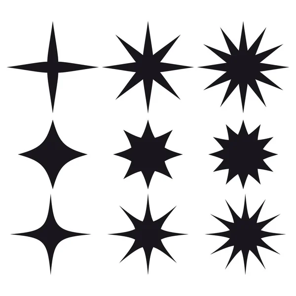 Suíços Bauhaus Y2K Elementos Brutalistas Formas Geométricas Abstratas Figuras Estelares — Vetor de Stock