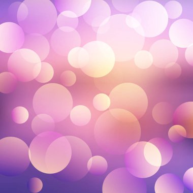 Circles bokeh magenta and light shades. Beautiful color transitions and spots, a blurry purple sunset backdrop. Great idea for advertising, holiday background, any other informational message.