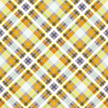 Işık kareli iz, çapraz geometrik desen. Sarı ve turuncu renklerde, açık çizgili kusursuz vektör arkaplanı. Herhangi bir iç mekan için güzel ve şık bir dekorasyon..