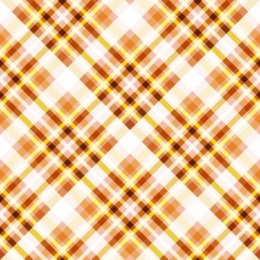 Kahverengi kareli karoların kusursuz deseni. Işık çizgili çapraz kareli parmak izi. Kumaş, tekstil, hediye paketleme tasarımı ve reklam da dahil her türlü basılı materyal için harika..