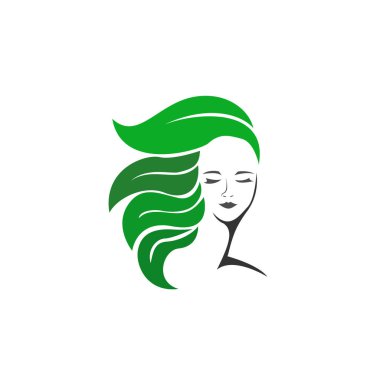 Basit soyut zarif baş at logosu tasarım şablonu