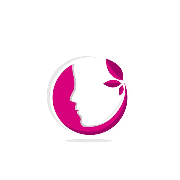 Çember kadınlar güzellik logosu tasarımıyla yüzleşir.