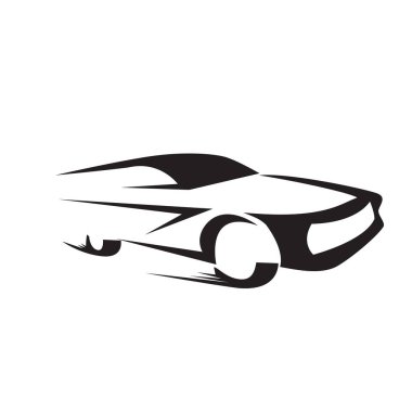 soyut siyah siluet araba