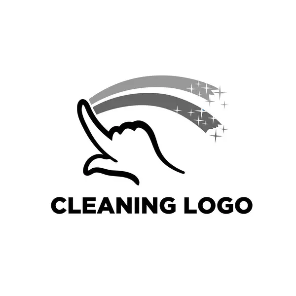 siyah beyaz el temizleme çözelti logosu tasarımı