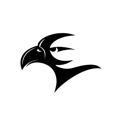 Basit soyut kartal kafası logo tasarım şablonu