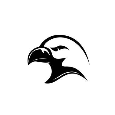 Basit soyut kartal kafası logo tasarım şablonu