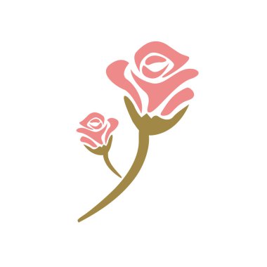 Basit, soyut bir gül sanatı