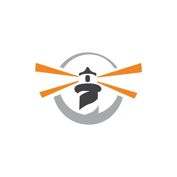 soyut çember kule logo tasarım şablonu