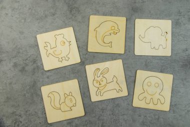 boyama oyuncağı, renkli hayvanlar, ahşap oyun