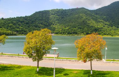 İlia Gölü manzarası ve Gürcistan, Kakheti manzarası