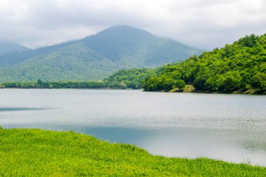 Kvareli lake landscape and view in Kaketi, Georgia clipart