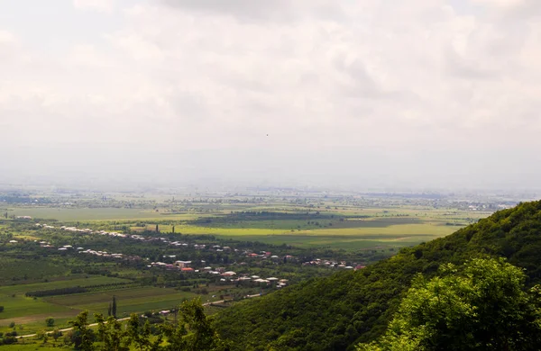 stock image Alazani valley landscape and view in Kakheti, Georgia