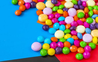 Skittles şekeri, renkli şeker arkaplanı