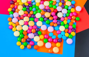 Skittles şekeri, renkli şeker arkaplanı