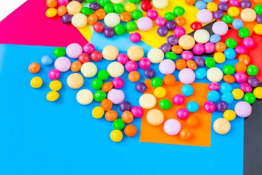 Skittles şekeri, renkli şeker arkaplanı