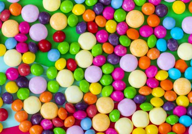 Skittles şekeri, renkli şeker arkaplanı