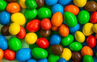 Renkli şekerler, çok renkli gradyanlar