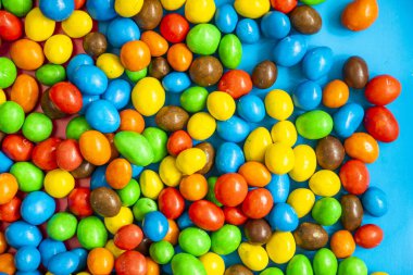 Renkli tatlı arkaplan, yüksek açı görünümü