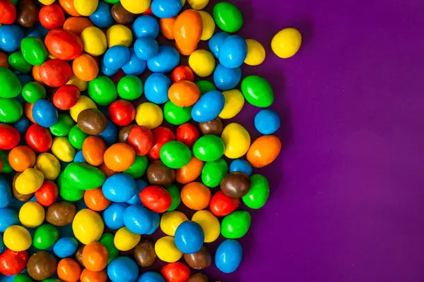 Renkli tatlı arkaplan, yüksek açı görünümü