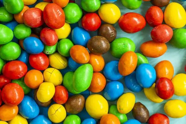 Renkli tatlı arkaplan, yüksek açı görünümü