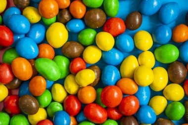 Renkli tatlı arkaplan, yüksek açı görünümü