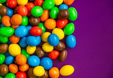Renkli tatlı arkaplan, yüksek açı görünümü